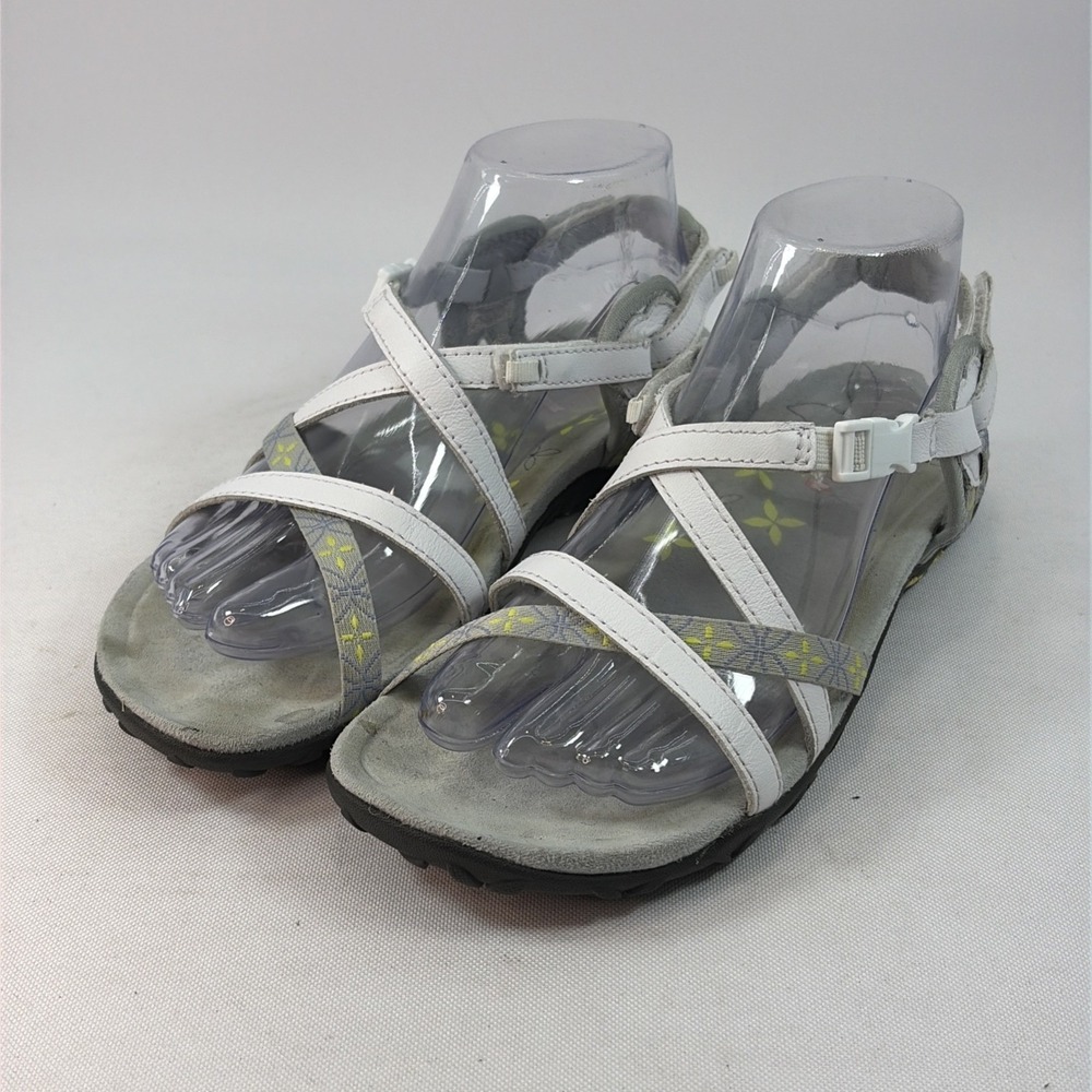 Merrell Jacardia Strappy Sandals Women's Sz7M White Gray Convertible Select Grip